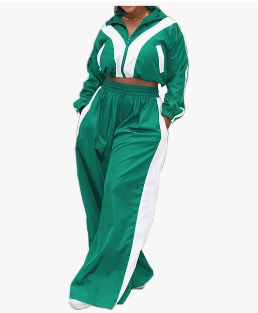 Wide Leg Track Suit