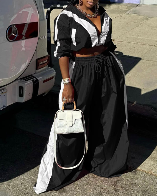Wide Leg Track Suit